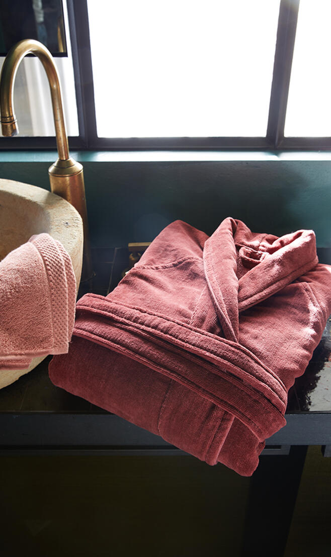 Florence bathrobe burgundy