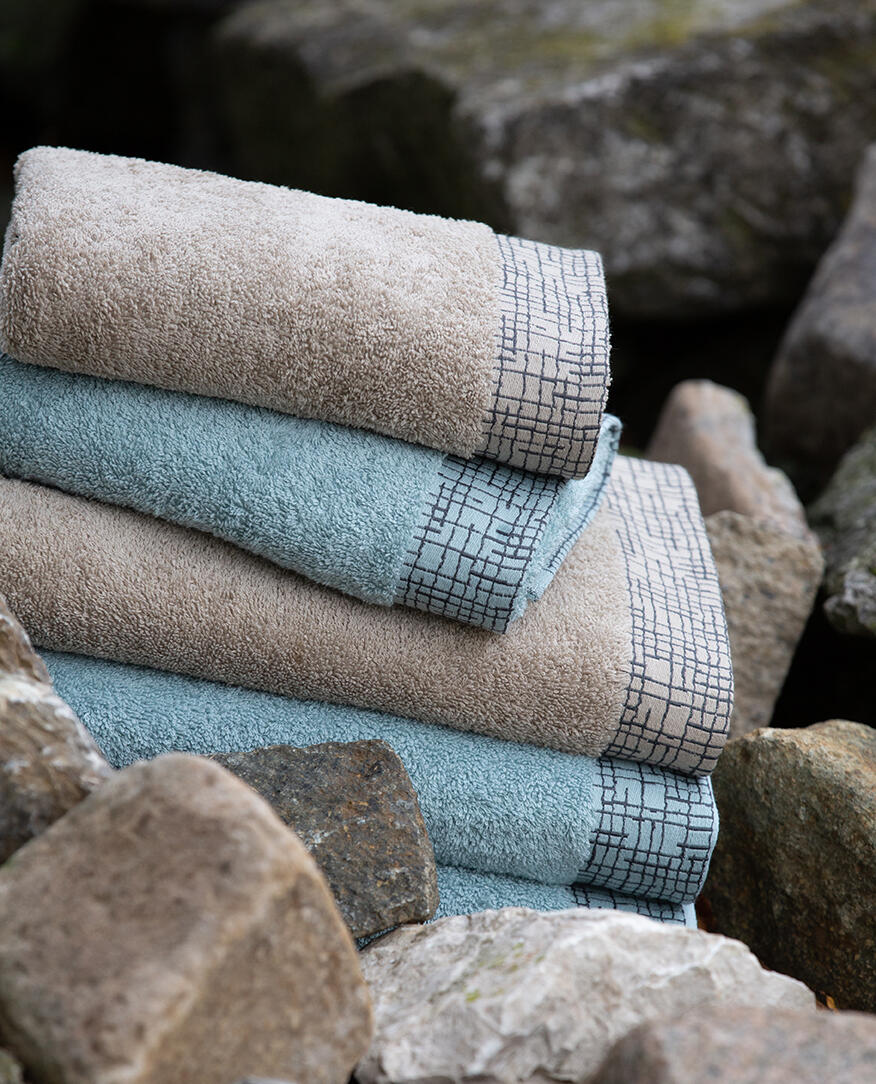 Stone Border towels matching Florence towels