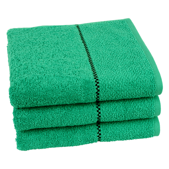 3 appelblauwzeegroene handdoeken