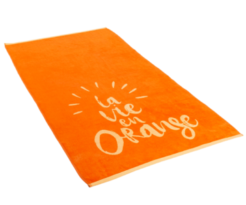 Strandlaken 90x170 cm / la vie en orange / oranje 