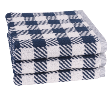 Tartan dark grey towels / matching talis towels